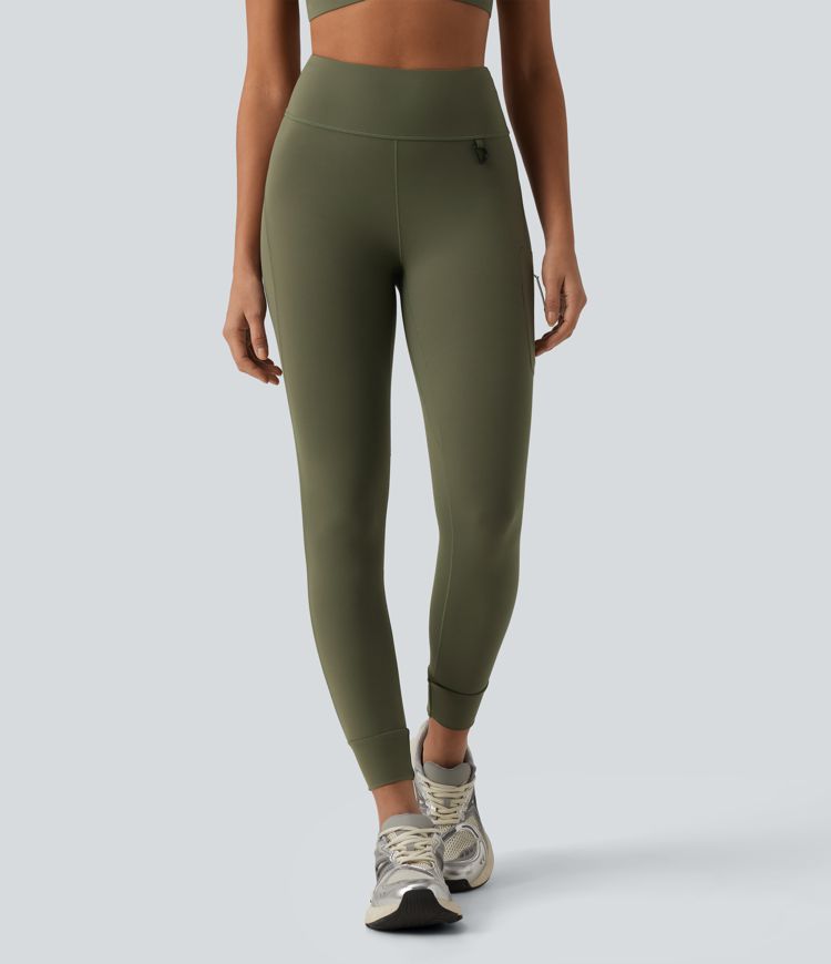 Halara UltraSculpt™ High Waisted D-Buckle Hiking 7/8 Leggings with Zip Pocket