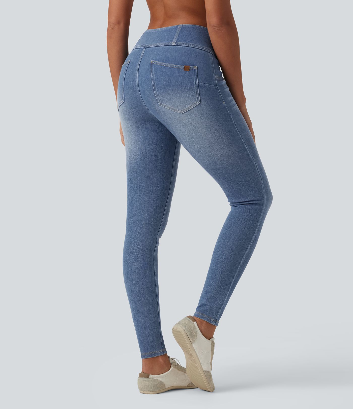 Halara Flex™ Mid Rise Zipper Tummy Control Casual Skinny Jeans with Pockets