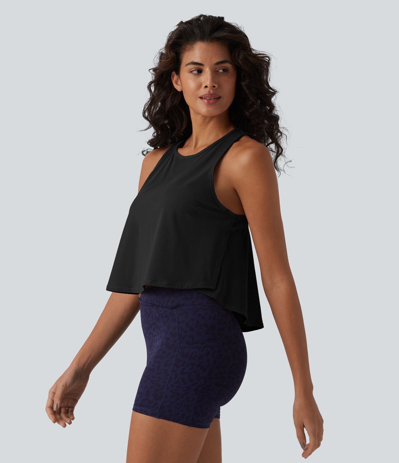 Round Neck Racerback Breathable Mesh Cool Touch Quick Dry Running Tank Top UPF50+