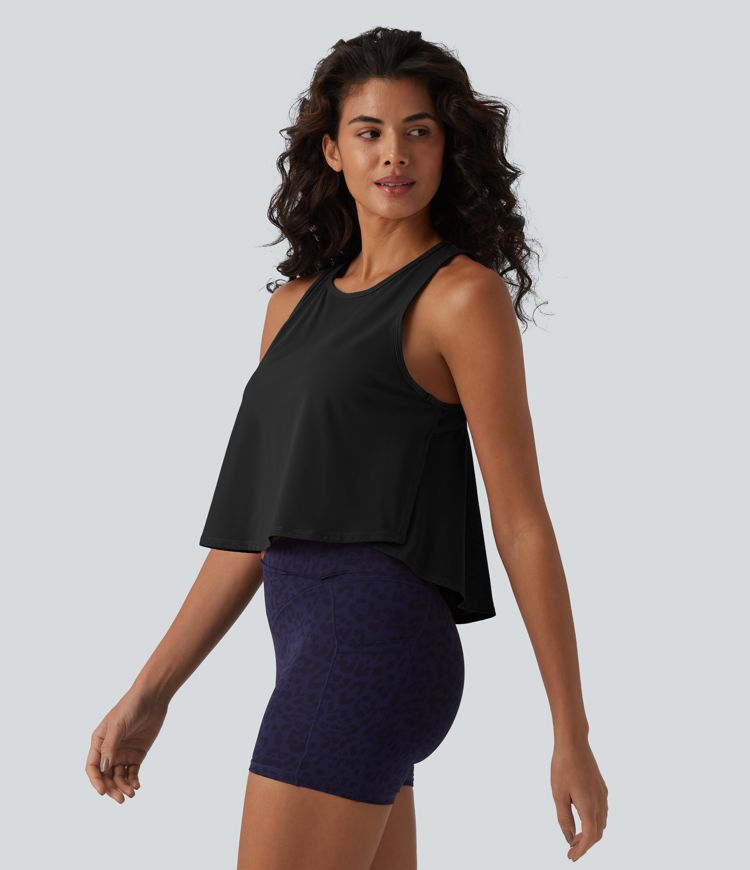 Round Neck Racerback Breathable Mesh Cool Touch Quick Dry Running Tank Top UPF50+