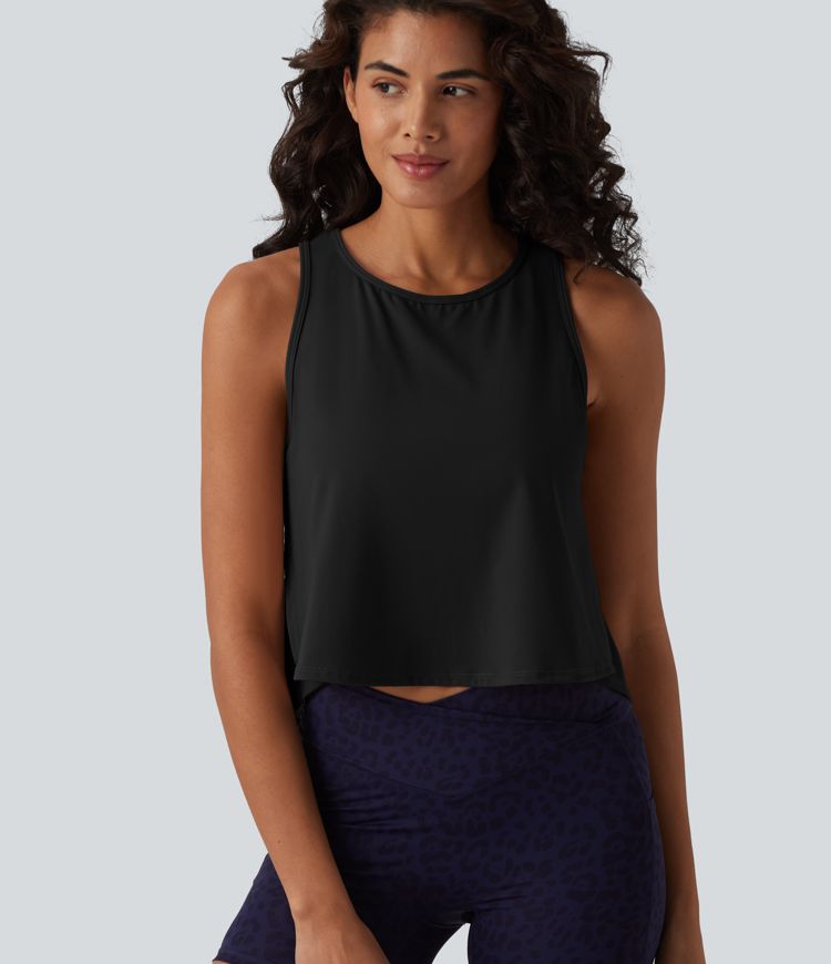 Round Neck Racerback Breathable Mesh Cool Touch Quick Dry Running Tank Top UPF50+