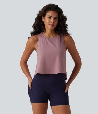 Round Neck Racerback Breathable Mesh Cool Touch Quick Dry Running Tank Top UPF50+