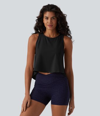 Round Neck Racerback Breathable Mesh Cool Touch Quick Dry Running Tank Top UPF50+