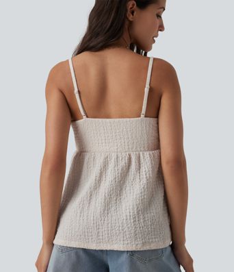 Built-in Bra V Neck Tank Top