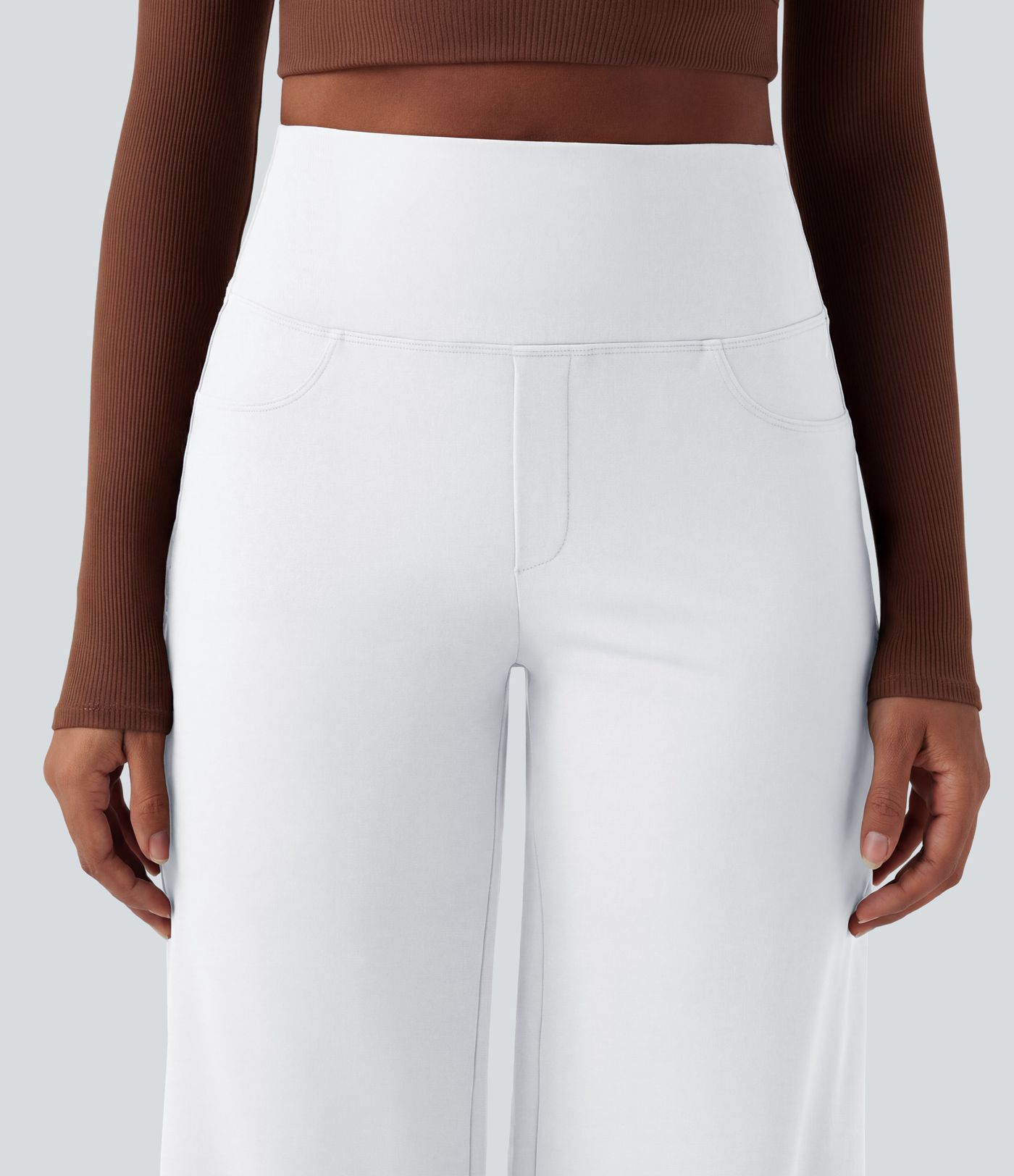 DayStretch High Waisted Tummy Control Wide Leg Yoga Pants with Pockets