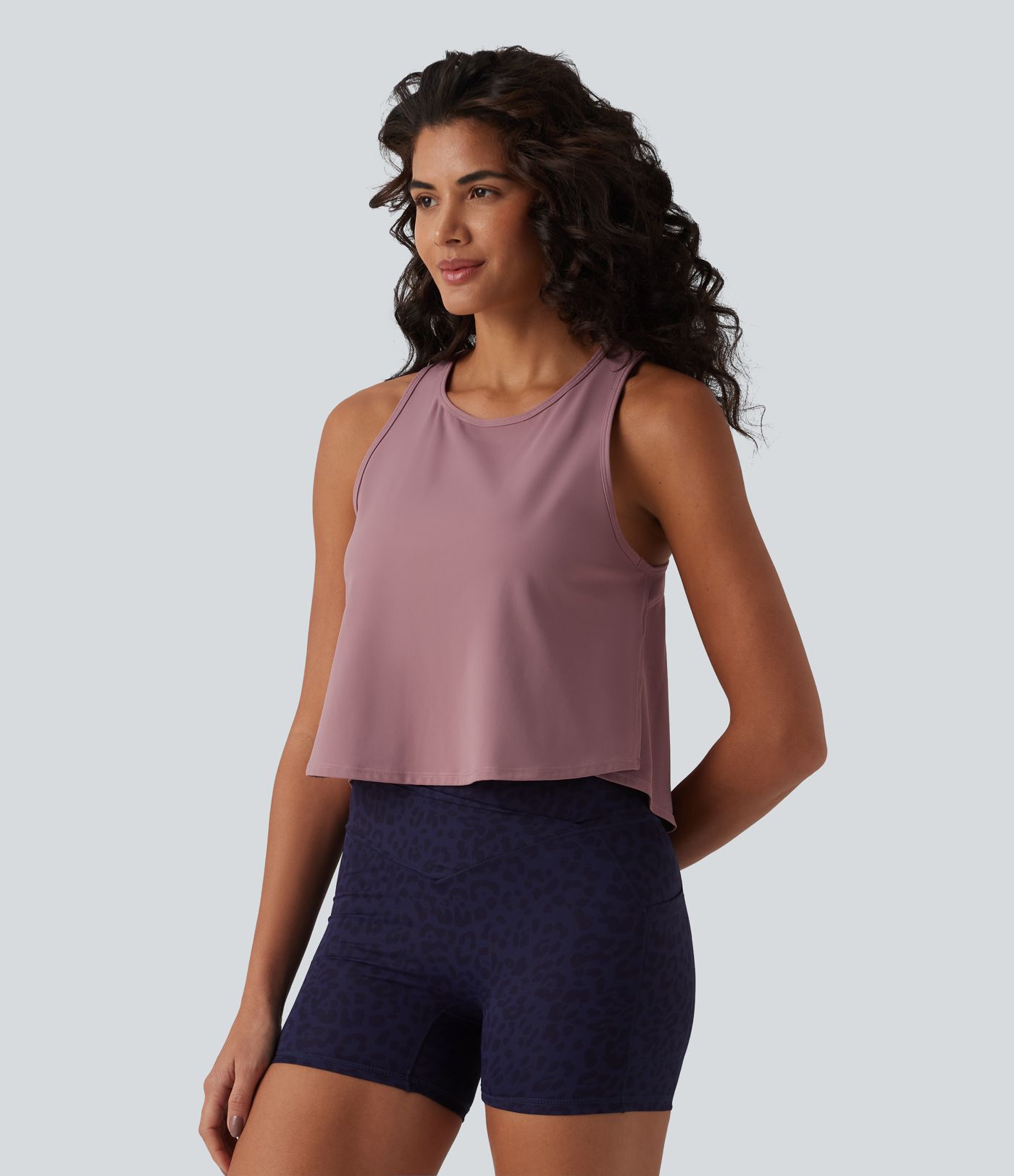 Round Neck Racerback Breathable Mesh Cool Touch Quick Dry Running Tank Top UPF50+