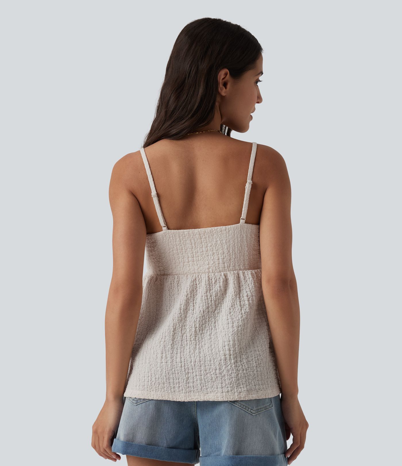 Built-in Bra V Neck Tank Top