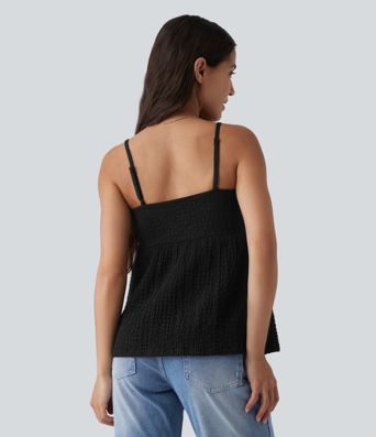 Built-in Bra V Neck Tank Top