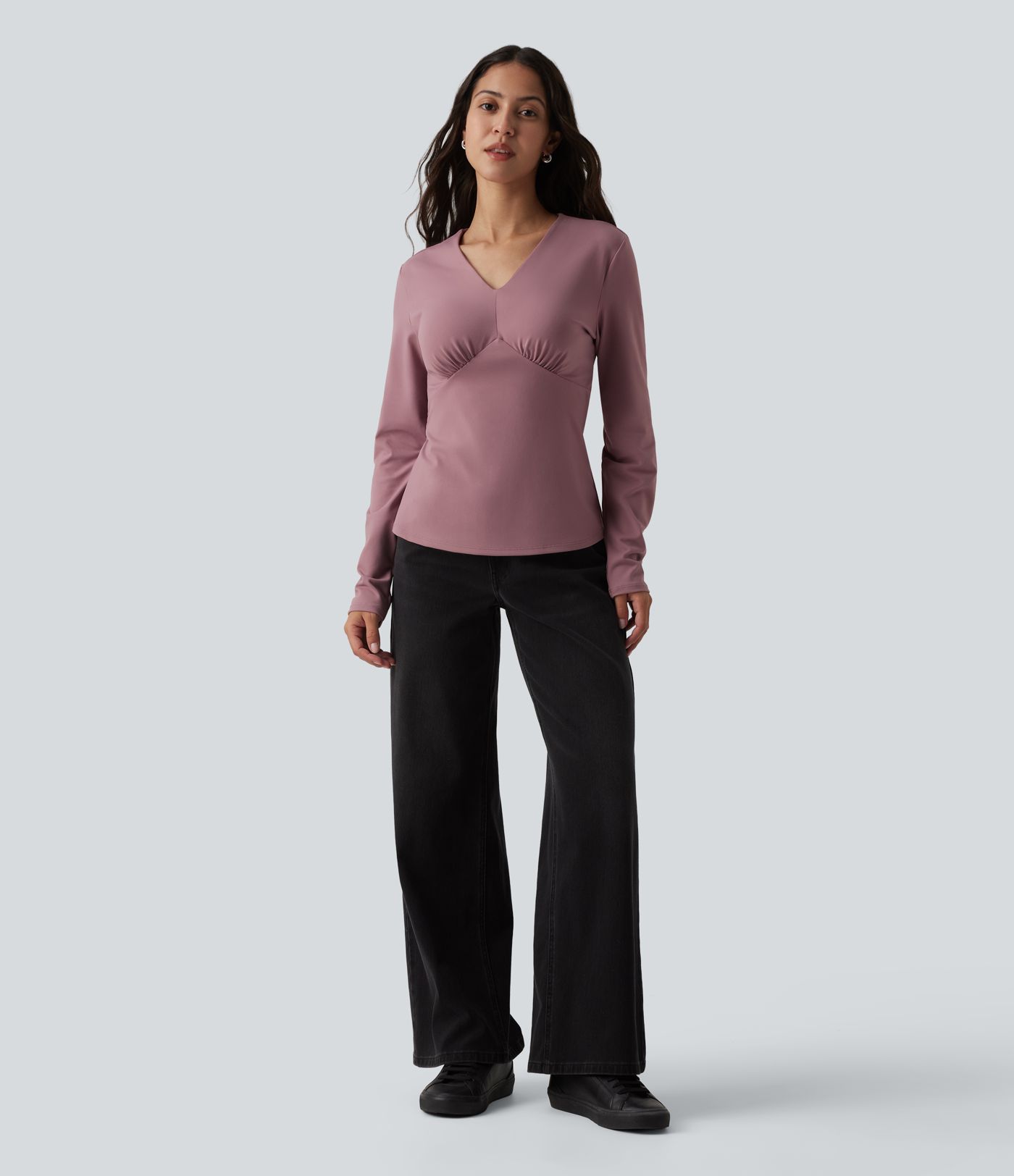 V Neck Long Sleeve Casual Top V Neck Long Sleeve Casual Top