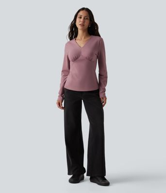 V Neck Long Sleeve Casual Top V Neck Long Sleeve Casual Top