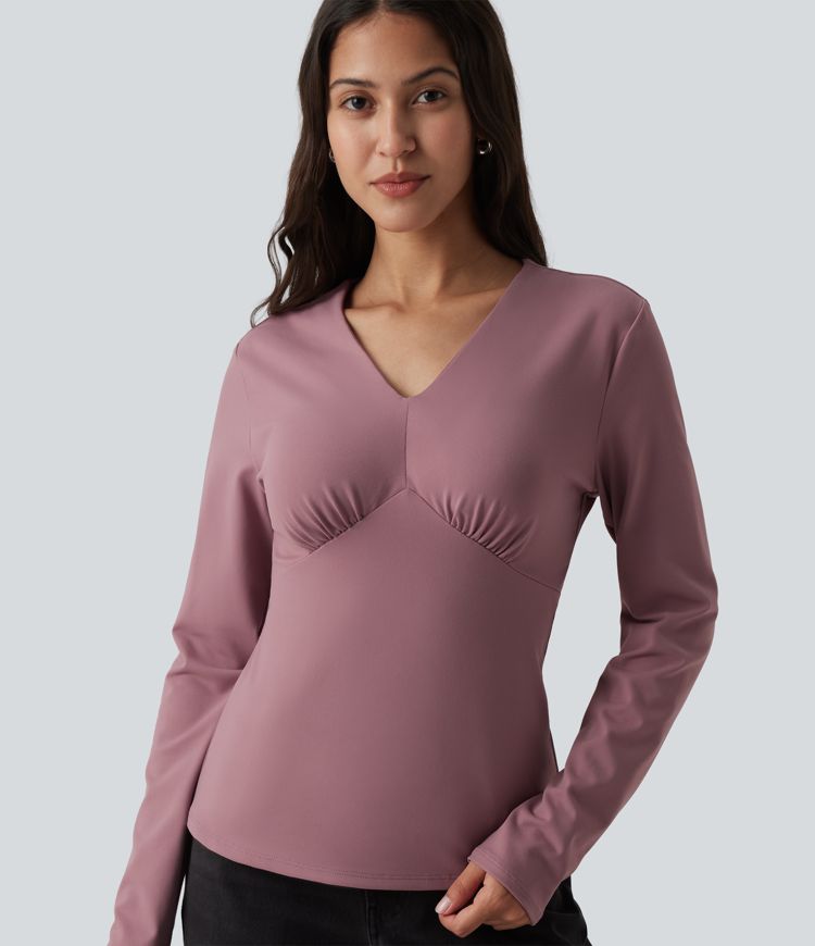 V Neck Long Sleeve Casual Top V Neck Long Sleeve Casual Top