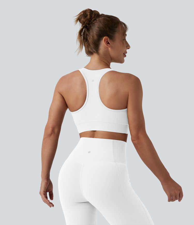 Halara UltraSculpt™ Light Support V Neck Racerback Running Sports Bra D-F Cups