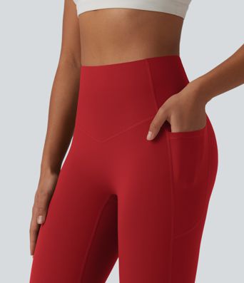 Halara UltraSculpt™ yogaleggings med høj talje, maveformende effekt, udvidede ben og lommer