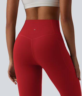 Halara UltraSculpt™ yogaleggings med høj talje, maveformende effekt, udvidede ben og lommer