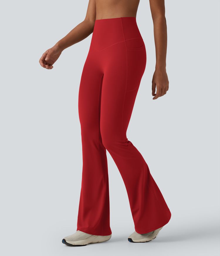 Halara UltraSculpt™ yogaleggings med høj talje, maveformende effekt, udvidede ben og lommer