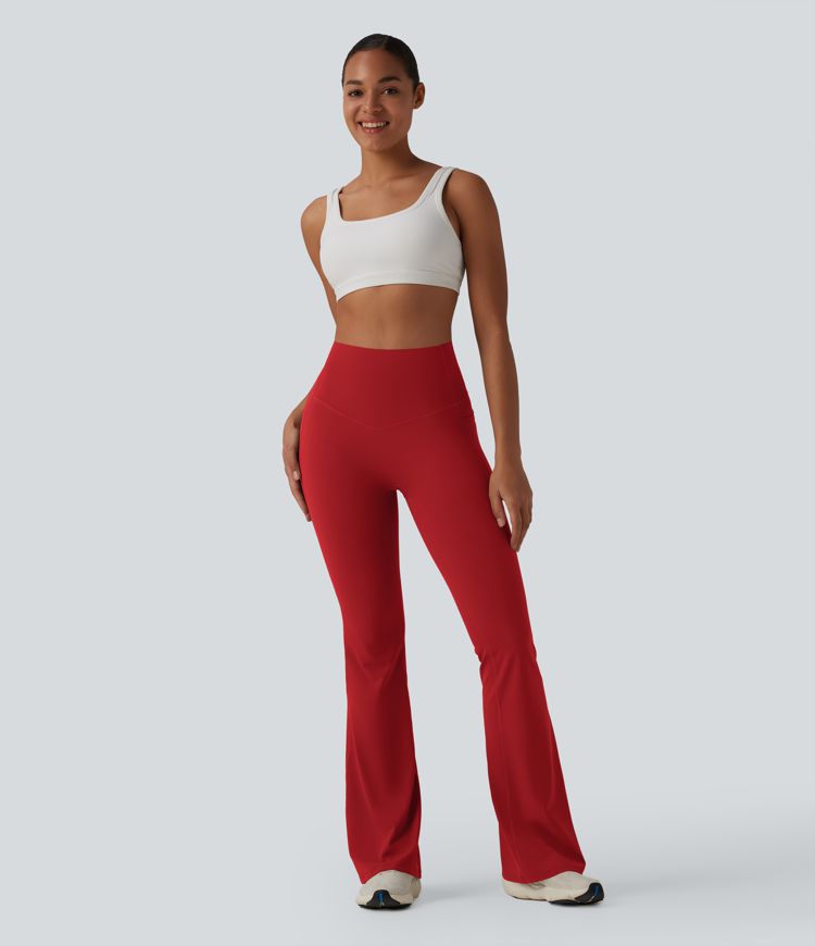 Halara UltraSculpt™ yogaleggings med høj talje, maveformende effekt, udvidede ben og lommer