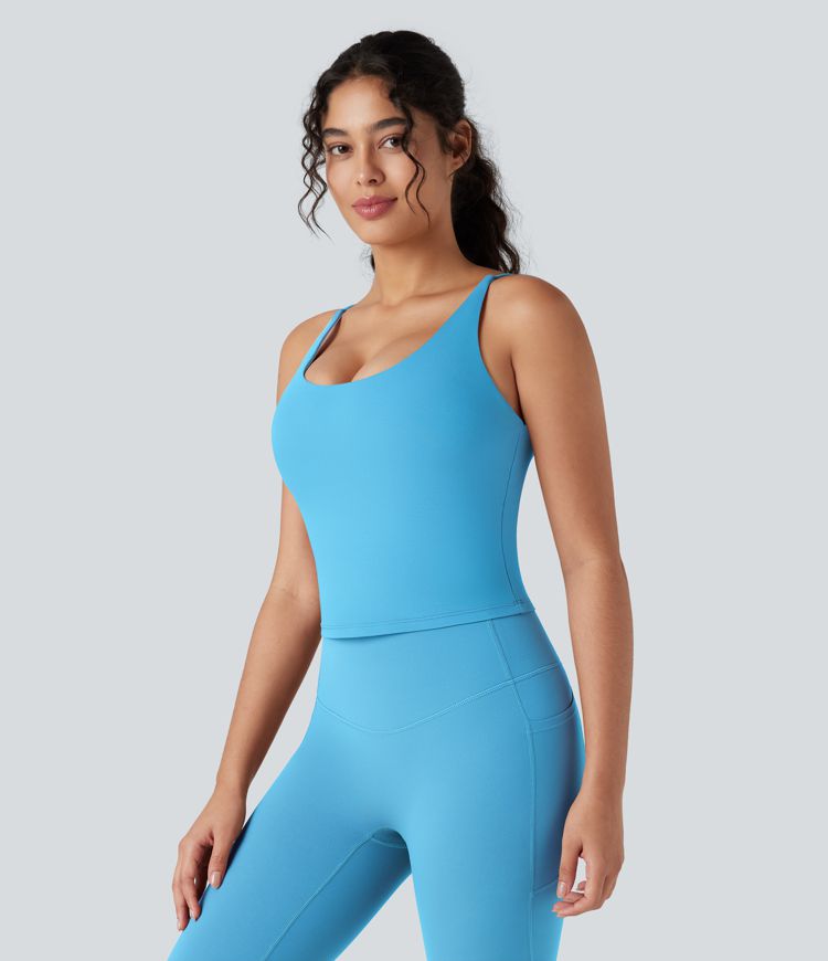 Halara UltraSculpt™ tílko na jógu s výstřihem do U