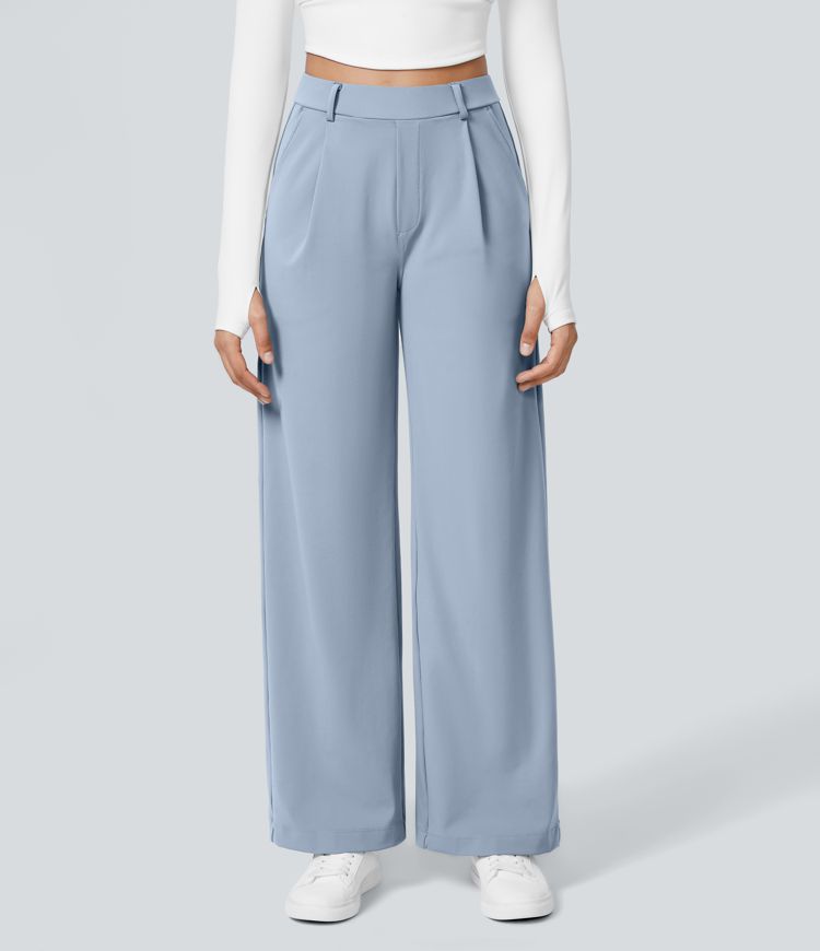 Pantalon tailleur Halara Flex™ DayStretch coupe droite taille haute avec poches