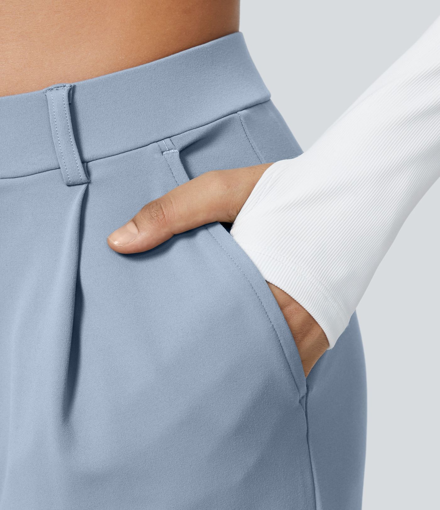 Pantalon tailleur Halara Flex™ DayStretch coupe droite taille haute avec poches