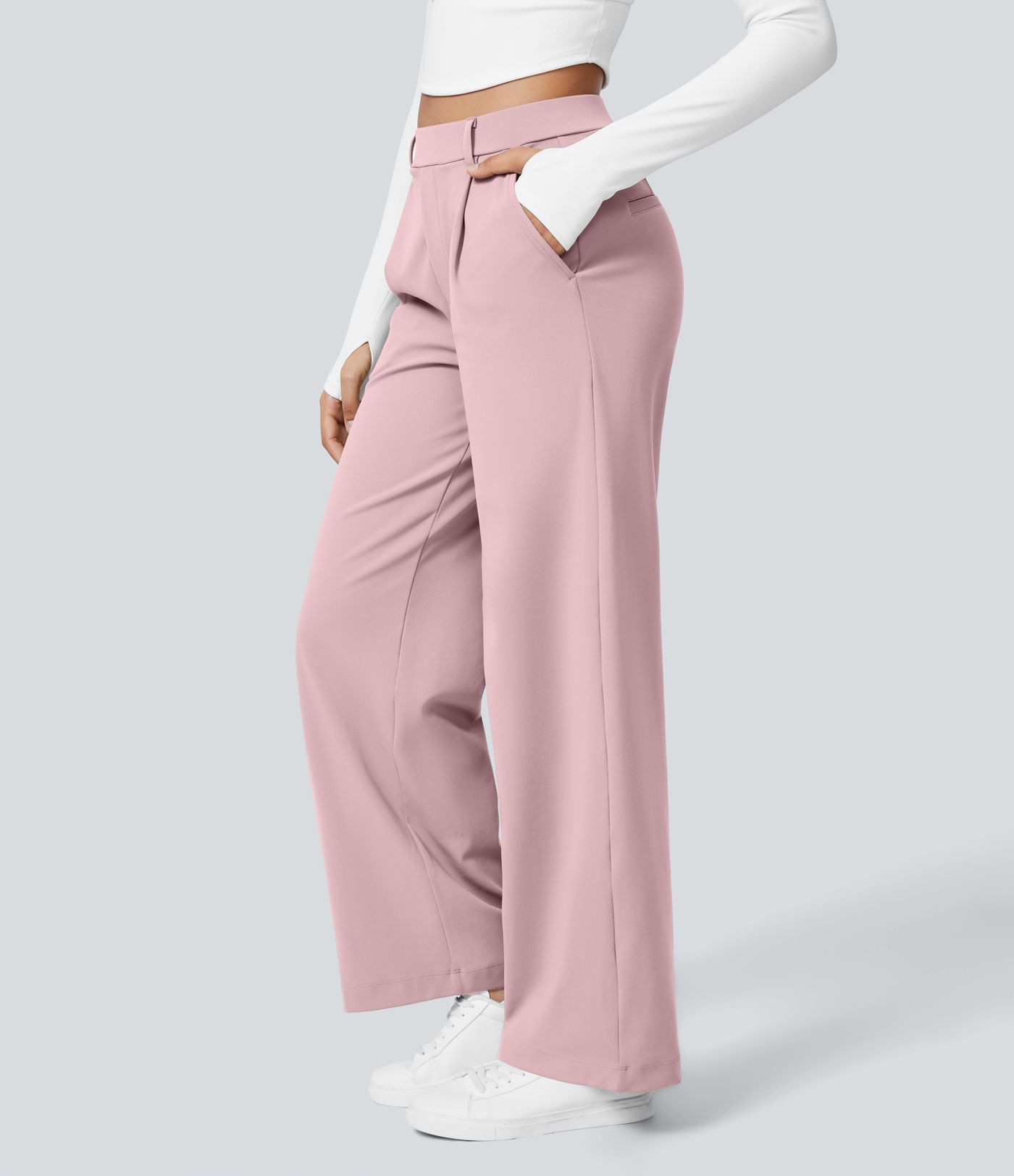 Pantalon tailleur Halara Flex™ DayStretch coupe droite taille haute avec poches