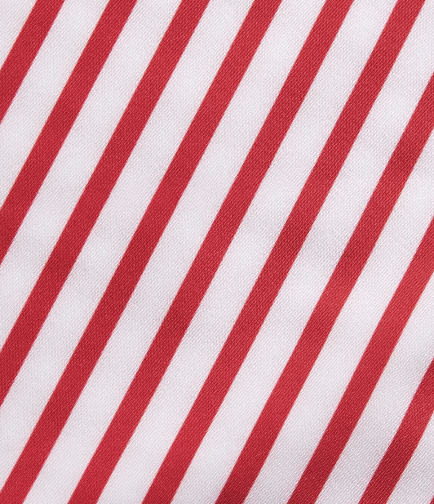 High Waisted Stripe Midi Casual Skirt with Pockets