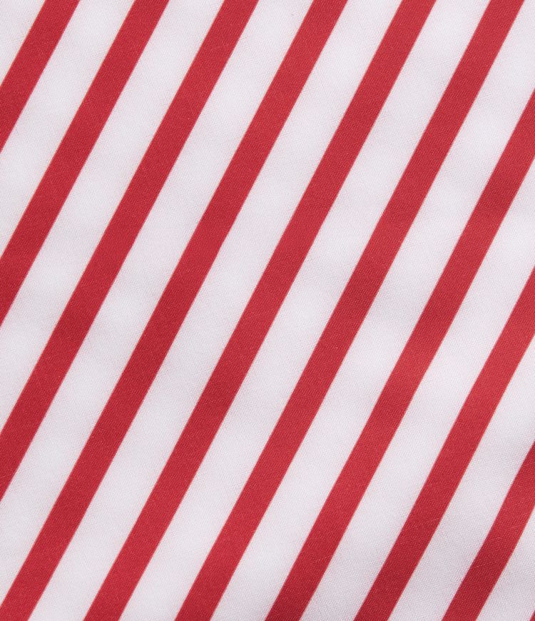 High Waisted Stripe Midi Casual Skirt with Pockets