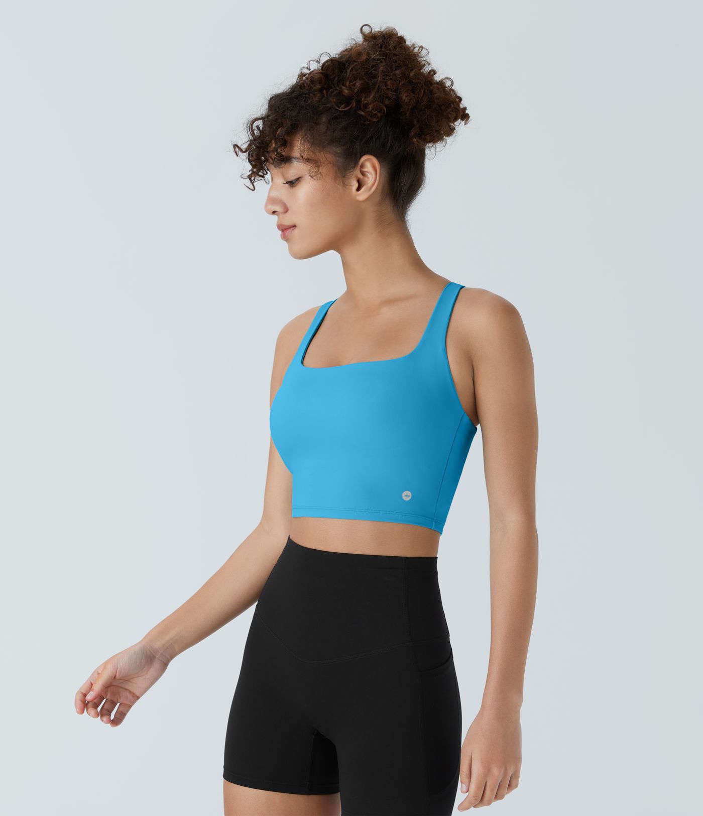 Softlyzero™ Airy Rückenfreies Yoga-Tanktop mit eckigem Ausschnitt und Schnürung