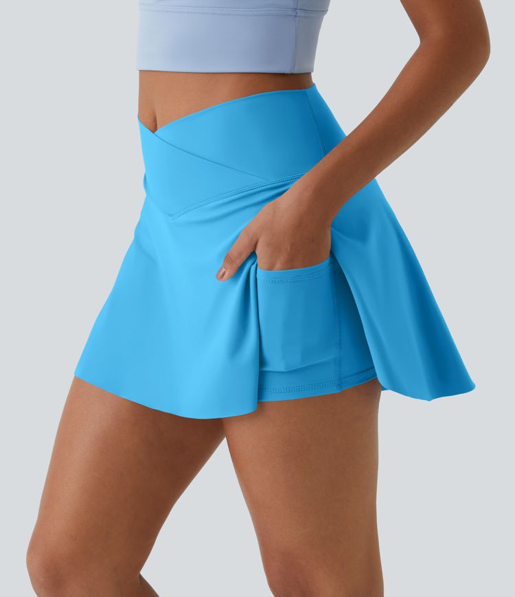Everyday Softlyzero™ Airy Crossover 2-in-1-Mini-Tennisrock mit Seitentaschen-Lucid