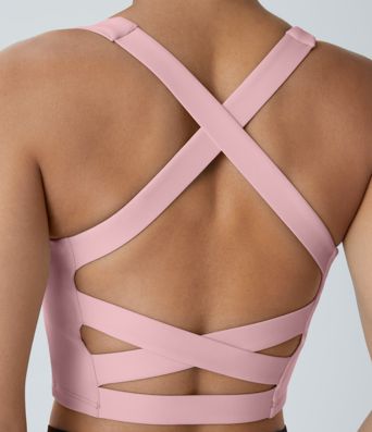 Softlyzero™ Airy Rückenfreies Yoga-Tanktop mit eckigem Ausschnitt und Schnürung-UPF50+