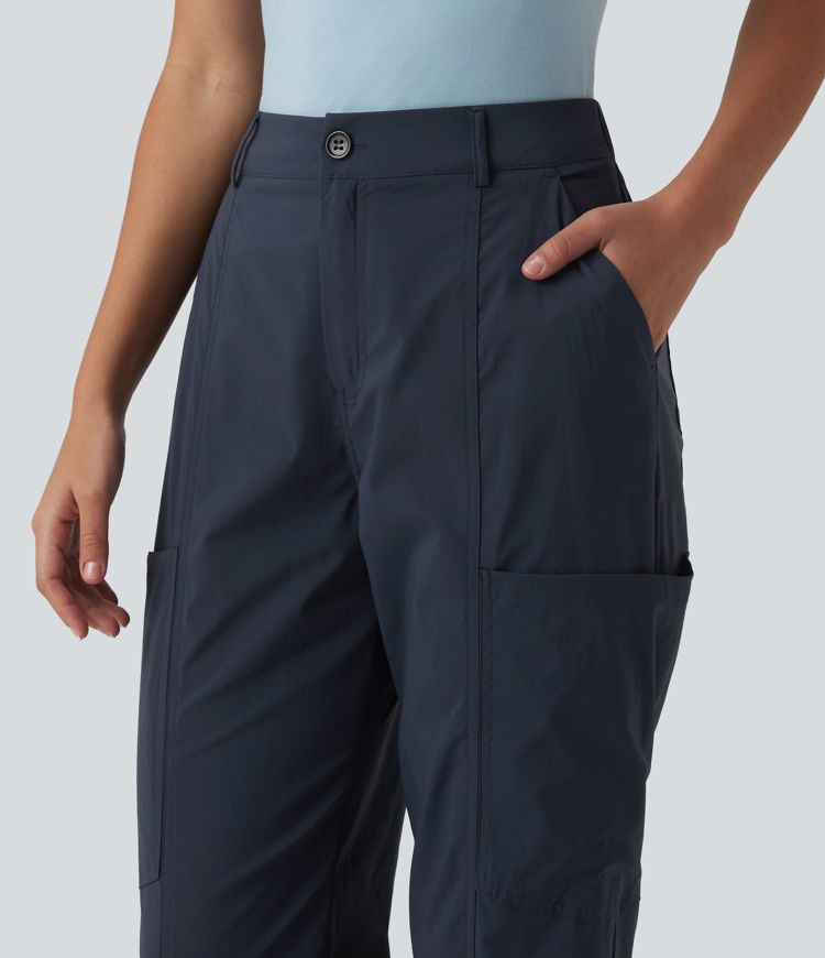 Joggers cargo décontractés taille mi-haute avec poches
