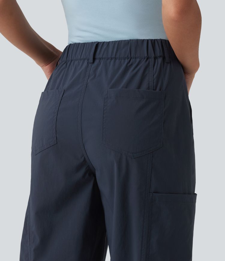 Joggers cargo décontractés taille mi-haute avec poches