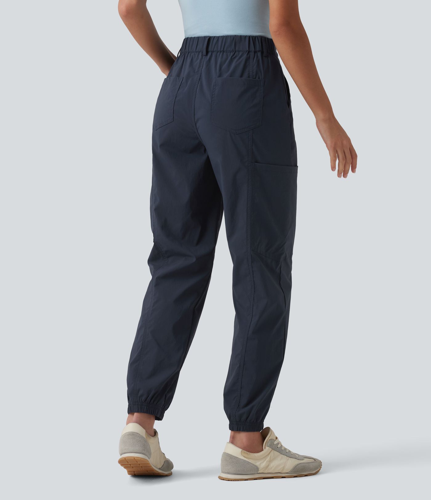 Joggers cargo décontractés taille mi-haute avec poches
