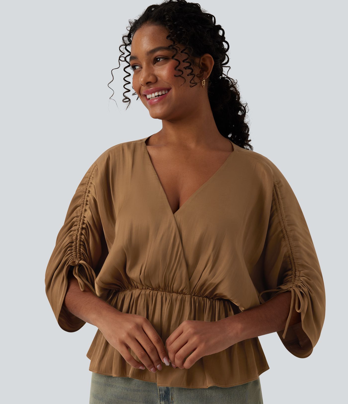 【laubeblanc】Cotton Tiered Volume Blouse laubeblanc】Cotton Tiered Volume Blouse Cotton Tiered Volume