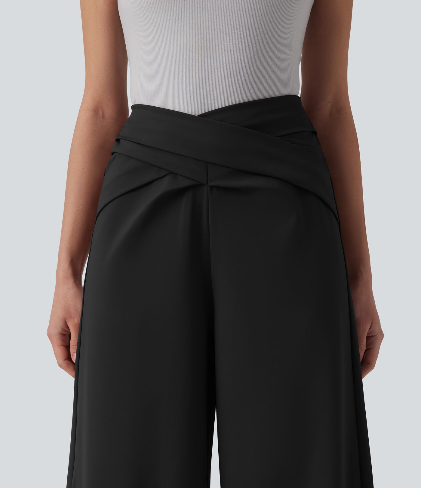 Halara Flex™ DayStretch Crossover High Waisted Work Straight Leg Pants with Pockets