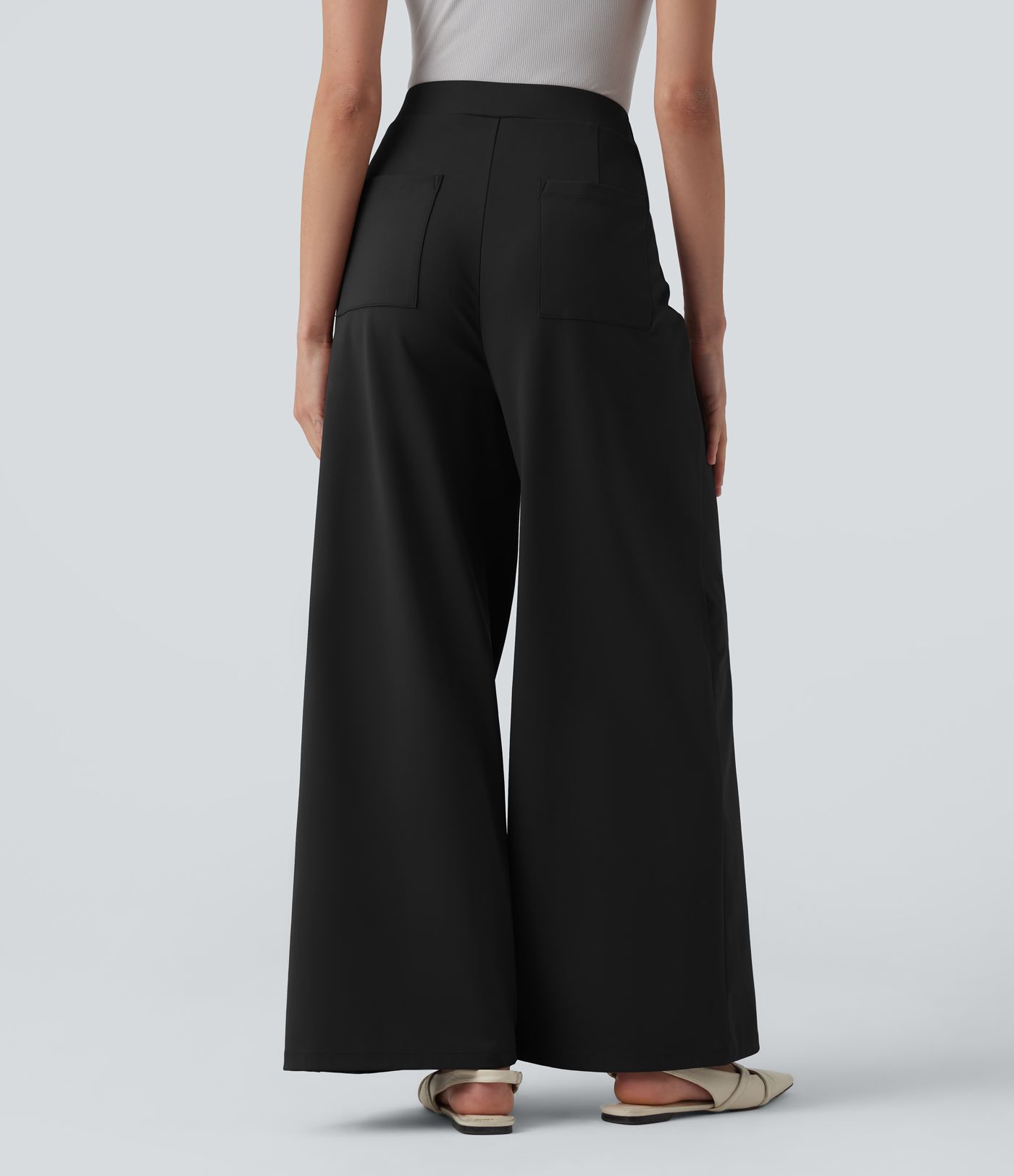 Halara Flex™ DayStretch Crossover High Waisted Work Straight Leg Pants with Pockets