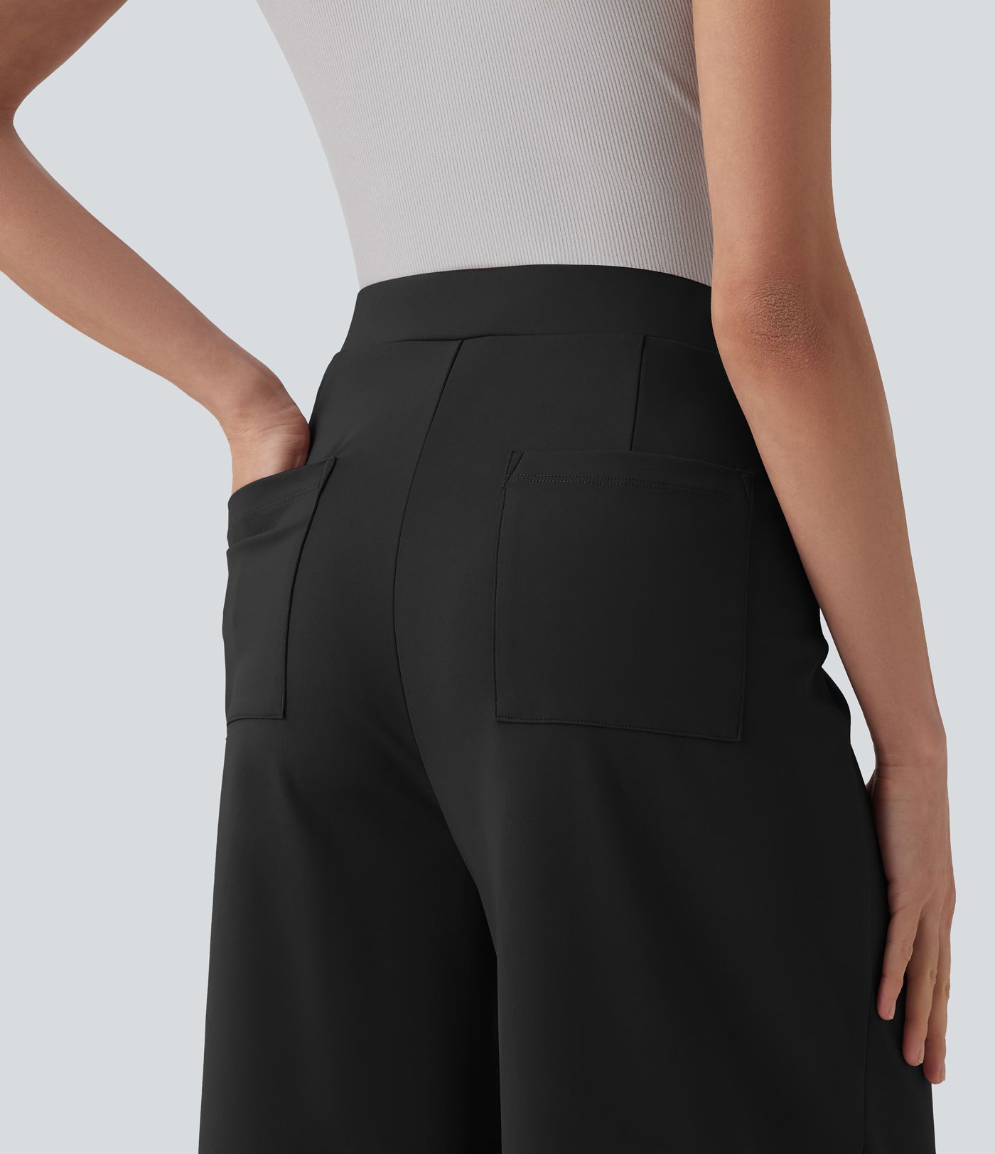 Halara Flex™ DayStretch Crossover High Waisted Work Straight Leg Pants with Pockets