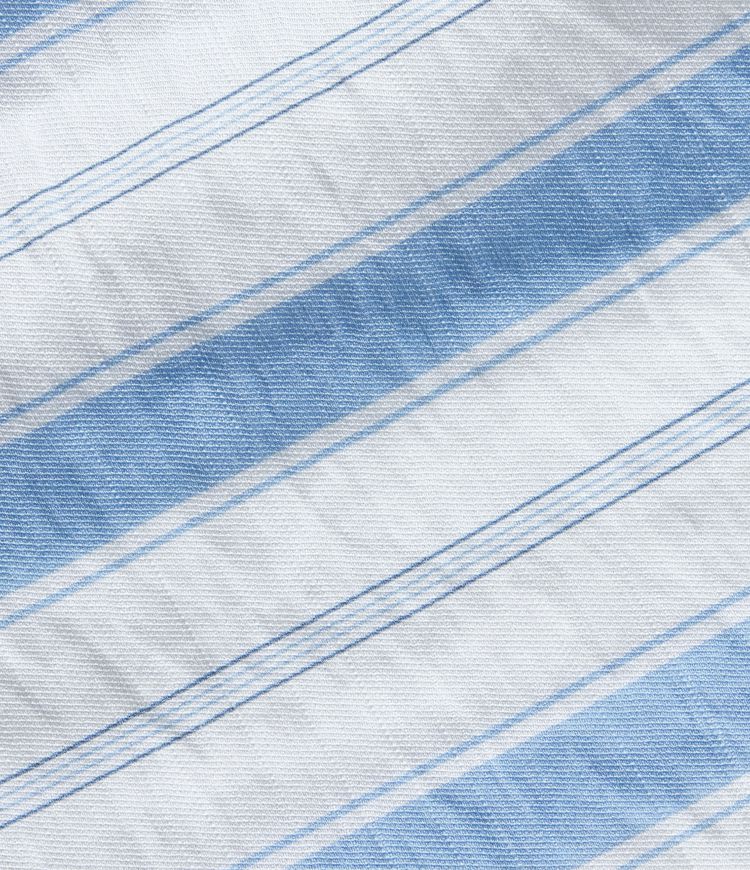 Chemise casual aspect lin à rayures col manches longues