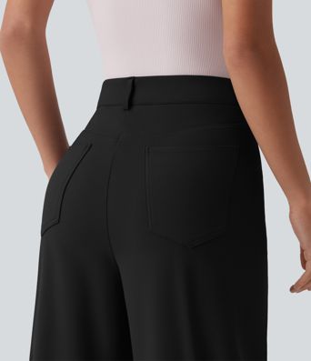 Halara Flex™ DayStretch - Bürohose mit hohem Crossover-Bund, mehreren Taschen und geradem Bein Halara Flex™ DayStretch - Bürohose mit hohem Crossover-Bund, mehreren Taschen und geradem Bein