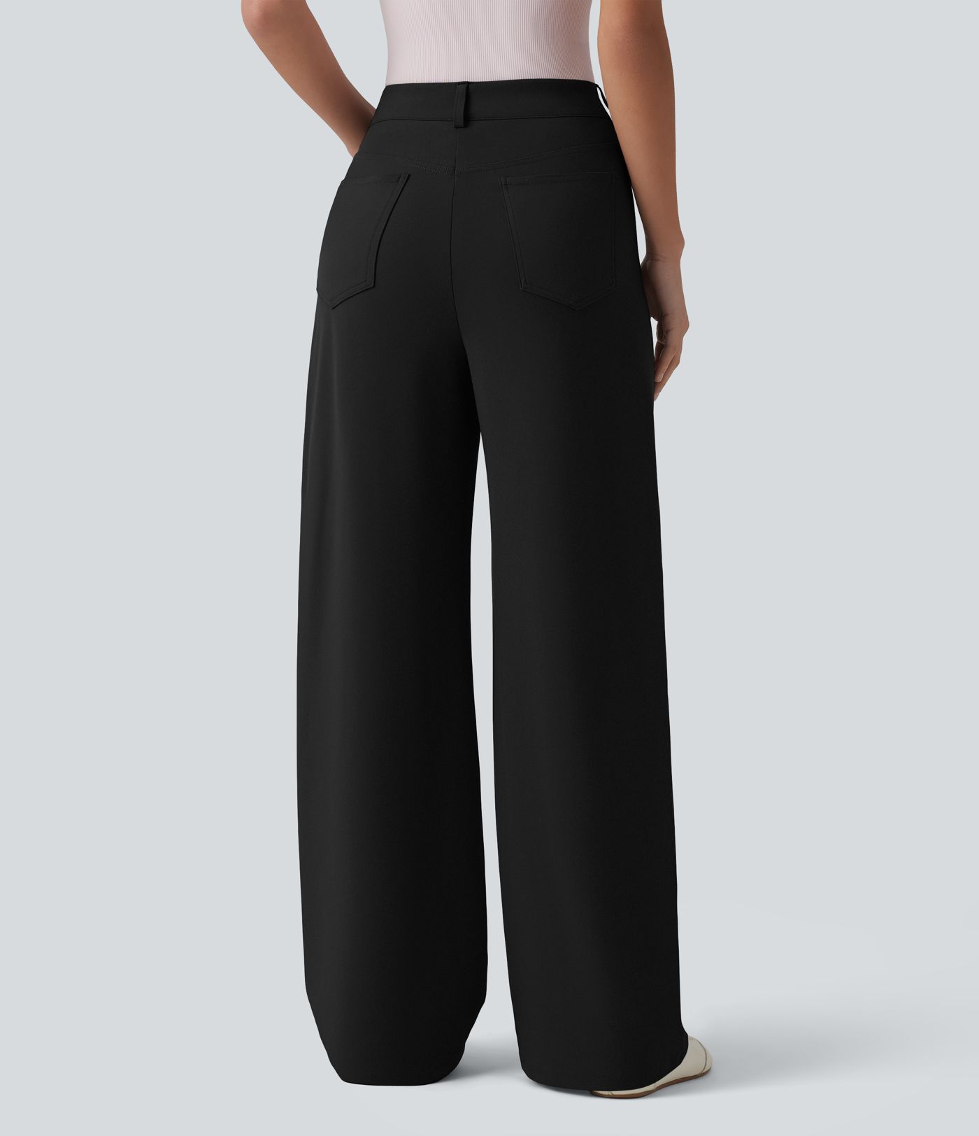 Halara Flex™ DayStretch - Bürohose mit hohem Crossover-Bund, mehreren Taschen und geradem Bein Halara Flex™ DayStretch - Bürohose mit hohem Crossover-Bund, mehreren Taschen und geradem Bein