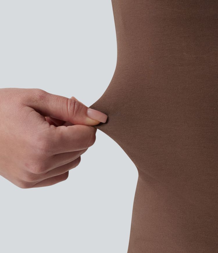 Halara Cotton Jersey Polo Short Sleeve Casual T-Shirt