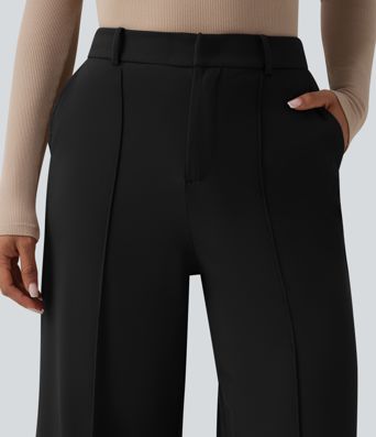 Halara Flex™ DayStretch Pantalon de travail taille haute à jambe large avec poches