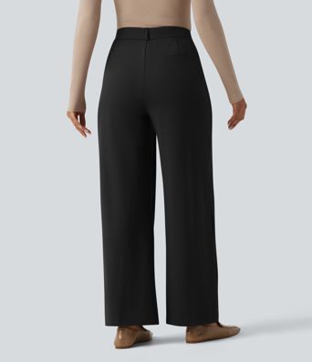 Halara Flex™ DayStretch Pantalon de travail taille haute à jambe large avec poches