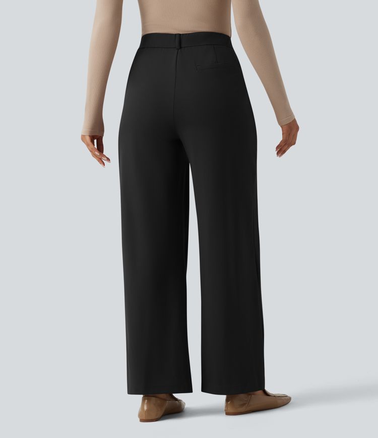 Halara Flex™ DayStretch Pantalon de travail taille haute à jambe large avec poches