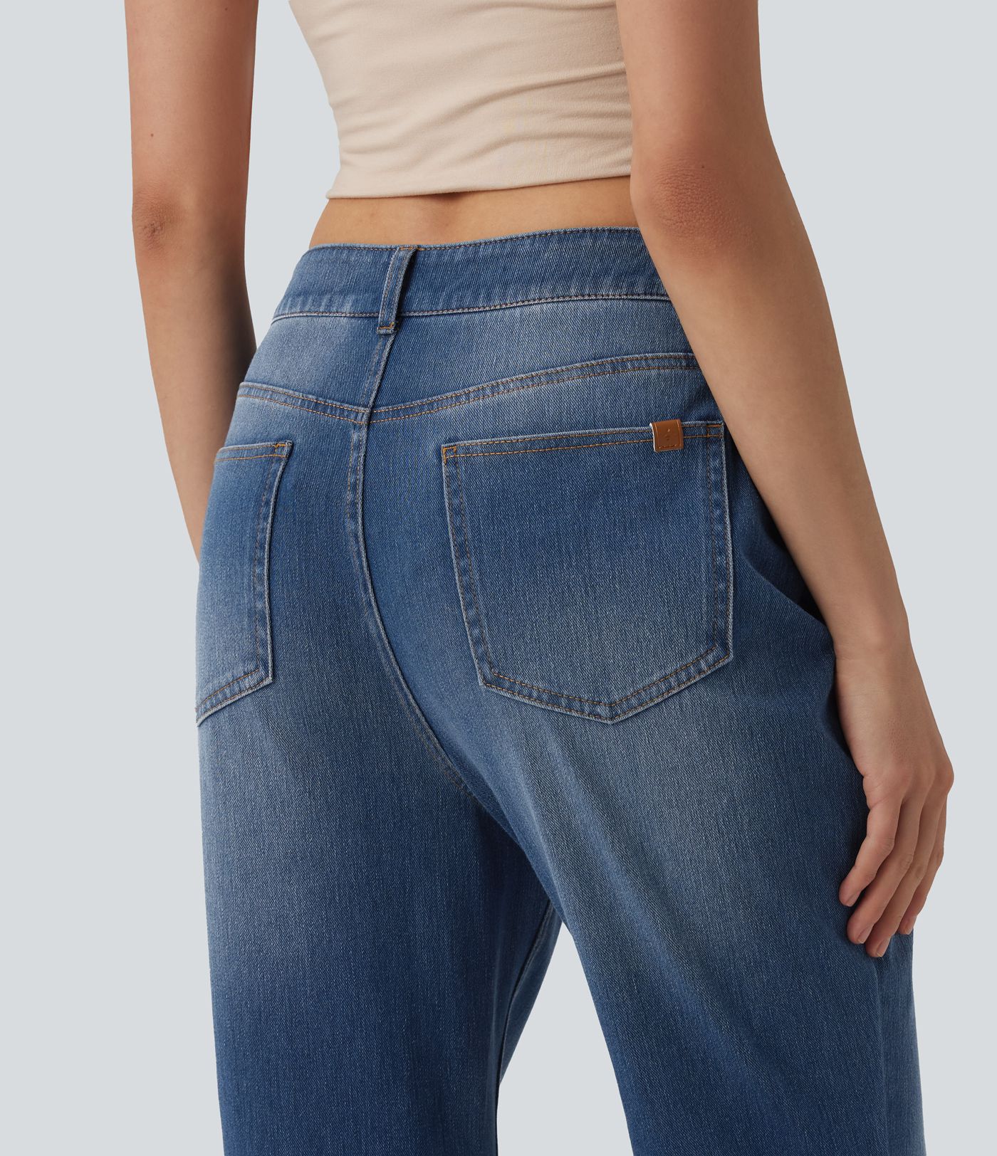 Halara Flex™ Mid Rise Casual Flare Jeans with Pockets