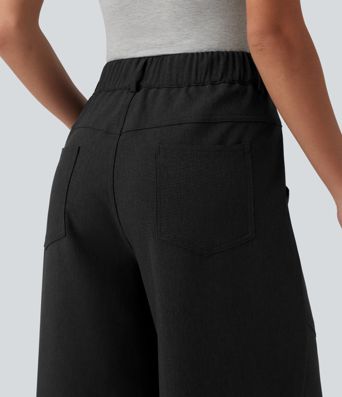 Mid Rise Work Baggy Pants with Pockets