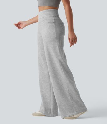 High Waisted Wide Leg Casual Pants with Pockets