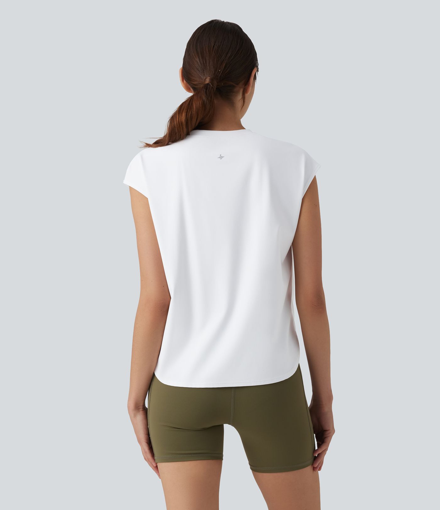 SoftlyZero™ Airy Round Neck Sleeveless Contrast Mesh Cool Touch Yoga Sports Top