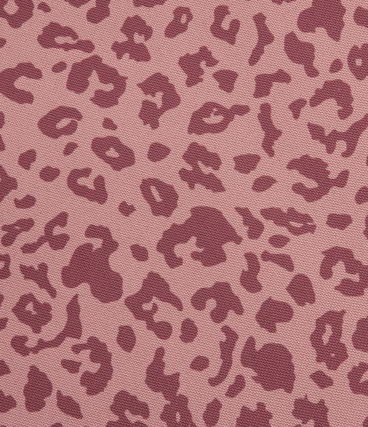 High Waisted Drawstring Wide Leg Leopard Print Waffle Casual Trousers with Pockets