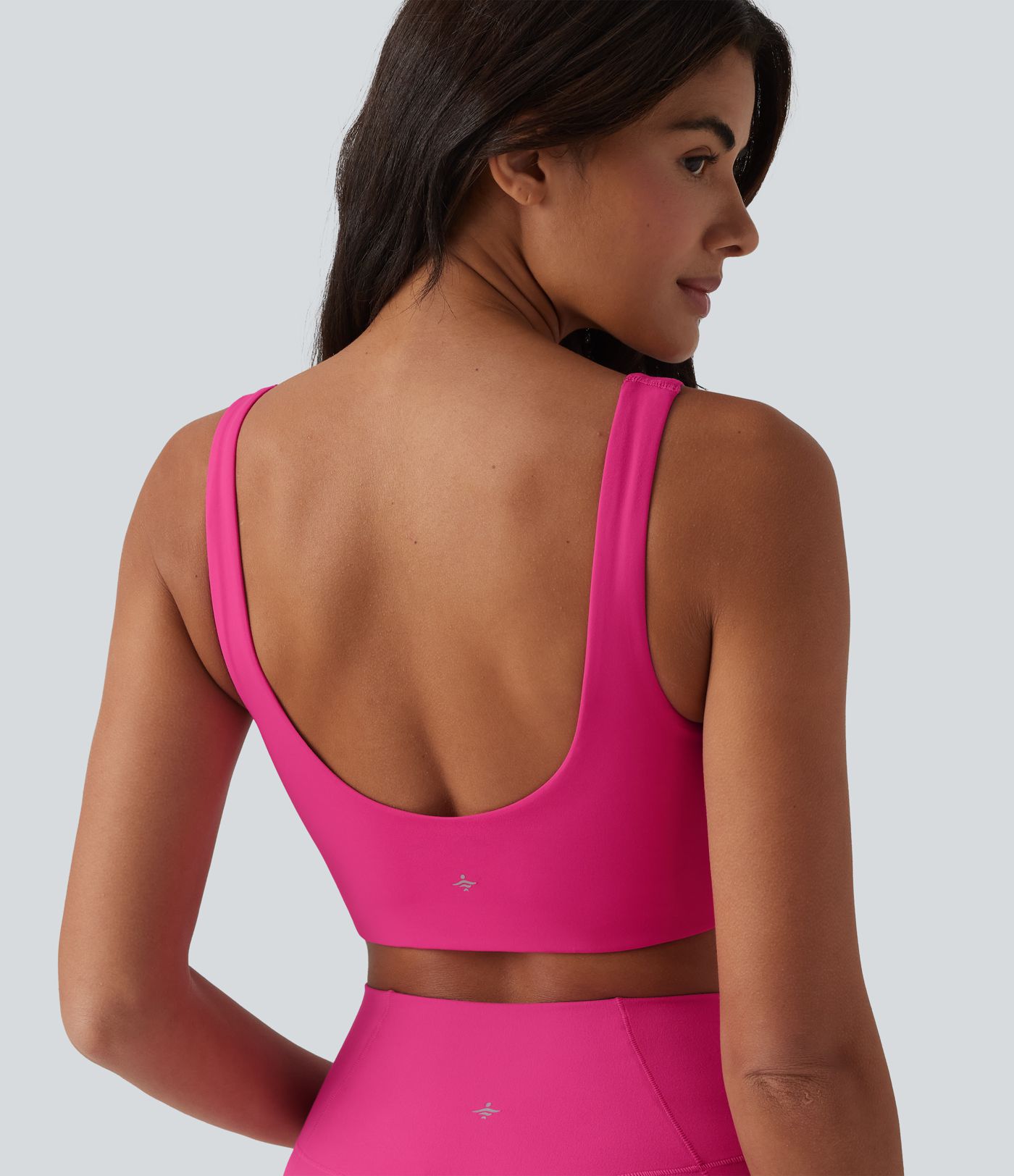 Brassière de sport yoga SoftlyZero™ Plush col carré avec brassière intégrée maintien léger