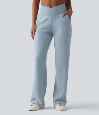 SpacerTek™ - Lässige Hose mit hohem Bund, Seitentaschen, Bauchkontrolle und geradem Bein SpacerTek™ - Lässige Hose mit hohem Bund, Seitentaschen, Bauchkontrolle und geradem Bein